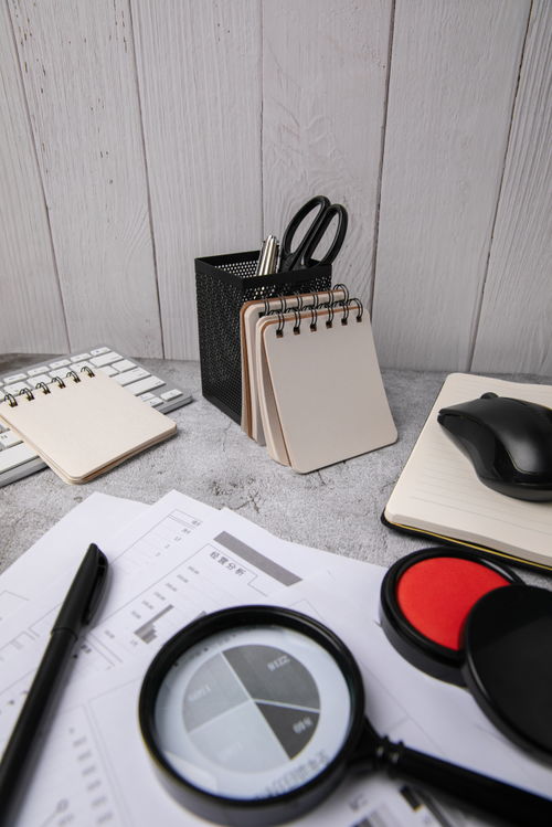 便簽本辦公用品商務攝影圖 提升專業形象的視覺藝術